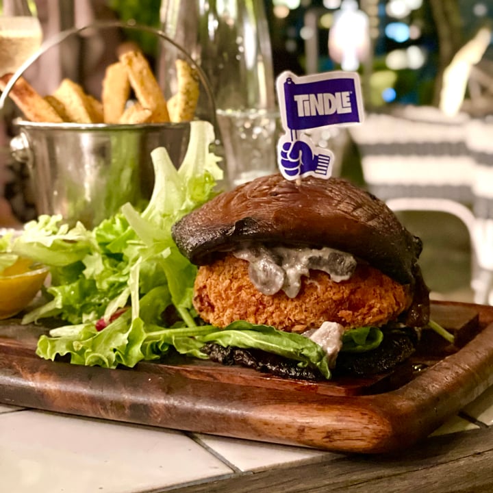 photo of Bayswater Kitchen Portobello & TiNDLE™ “Chicken” Bunless Burger shared by @simhazel on  17 Sep 2021 - review