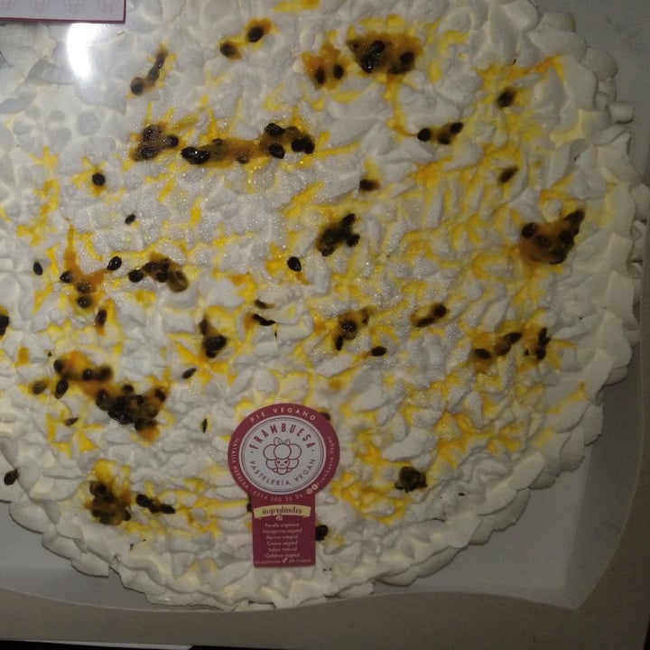 review photo of Frambuesa Pastelería Vegan Pie de maracuya shared by @mmantimanti on 01 Sep 2021 - review