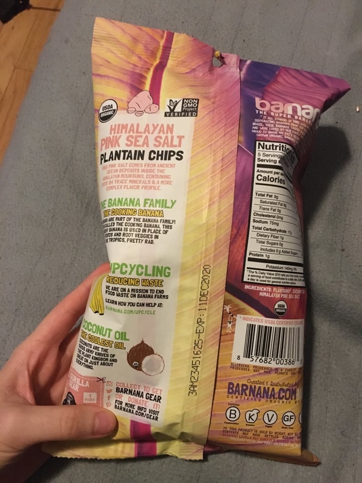 review photo of Banana (The Super Banana Snack) Plantain chips shared by @smash0the0pumpkins on 29 Feb 2020 - review