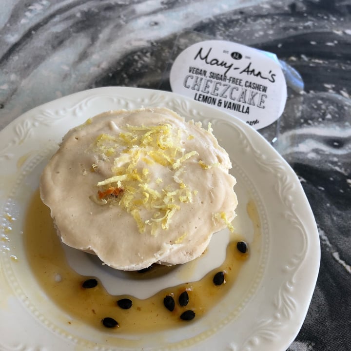 photo of Mary-Ann's Emporium & Eatery Lemon and Vanilla cheezcake shared by @curlyhairedvegan on  05 Jun 2022 - review
