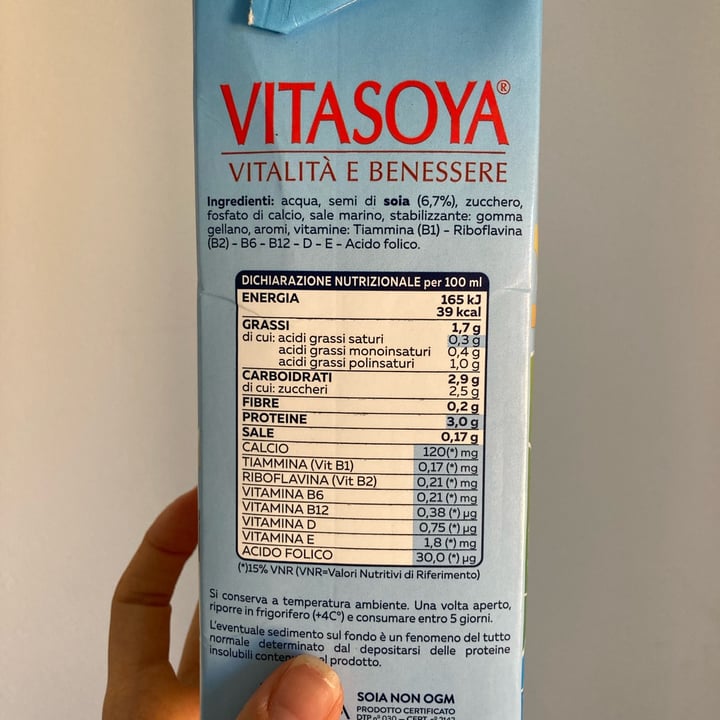 photo of VITASOYA Latte di soia shared by @larazane on  21 Jun 2022 - review
