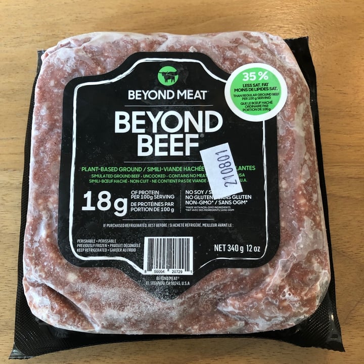 photo of Beyond Meat Beyond Beef Plant-based Ground 18g of protein/serving shared by @jainnaba on  22 Aug 2021 - review