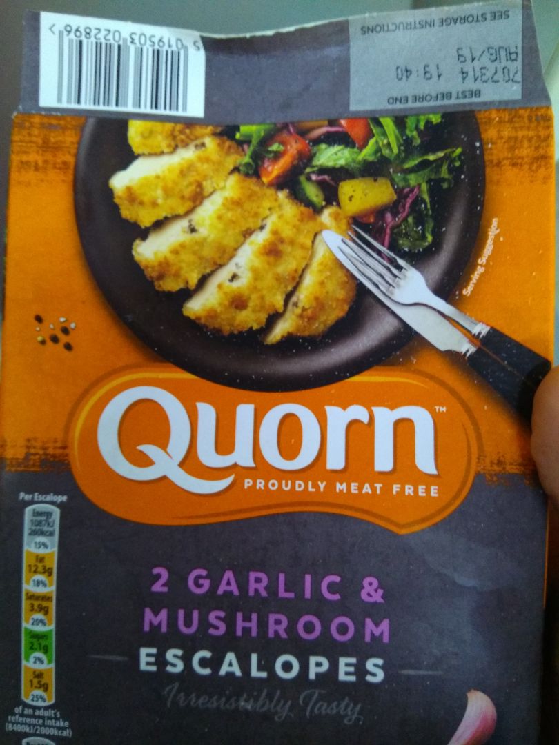 Quorn Garlic & Mushroom Escalopes from Quorn - Vegan Product Reviews ...