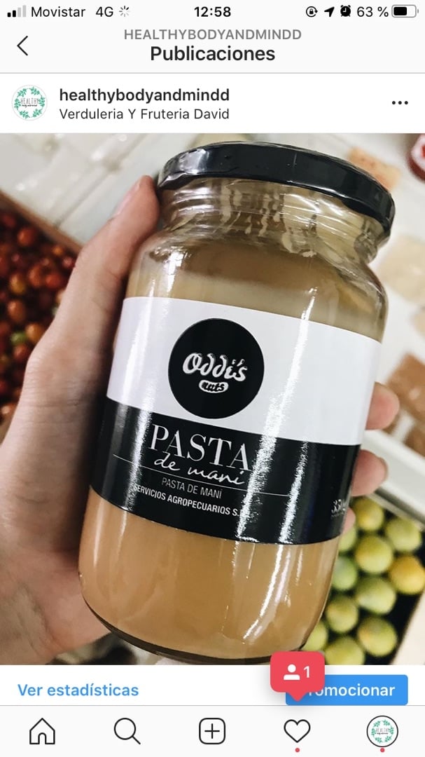 review photo of Oddi’s nuts Pasta De Maní shared by @brisacardoso on 20 Jan 2020 - review