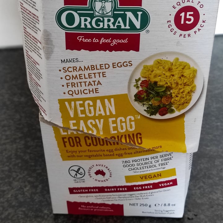photo of Orgran Vegan Easy Egg shared by @tuscanvegan on  06 Dec 2021 - review