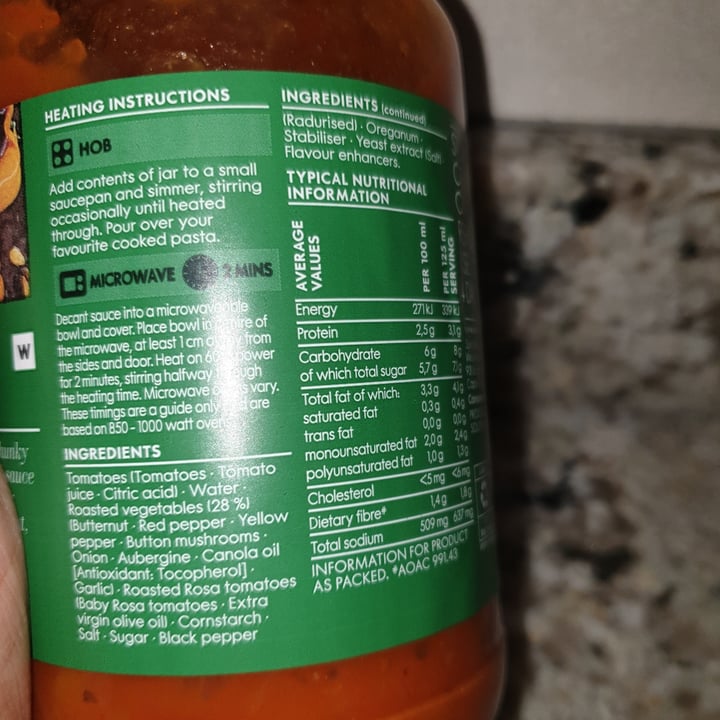 photo of Woolworths Food Roasted vegetable pasta sauce shared by @tilana85 on  03 Oct 2020 - review