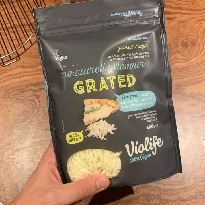 photo of Violife Mozzarella Flavour Grated shared by @vegandfred on  27 Nov 2020 - review