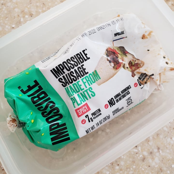 photo of Impossible Foods Impossible Sausage (Ground - Spicy) shared by @jenicalyonclapsaddle on  07 Nov 2021 - review