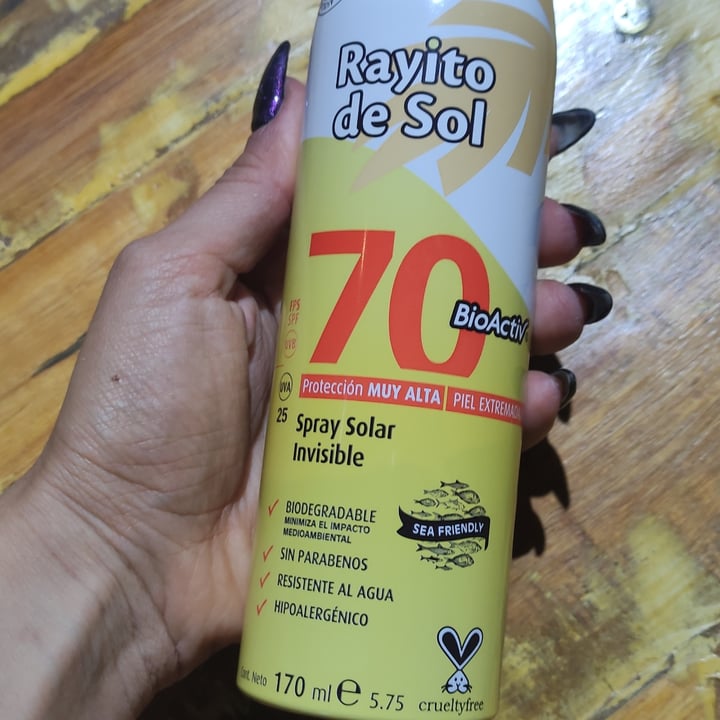 photo of Rayito de Sol Aerosol protector 70 shared by @rinix on  29 Nov 2022 - review