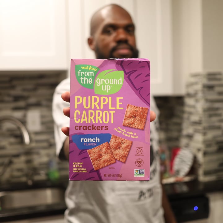 review photo of Real Food From The Ground Up Purple carrot crackers Ranch flavor shared by @souleubanks on 13 Sep 2022 - review