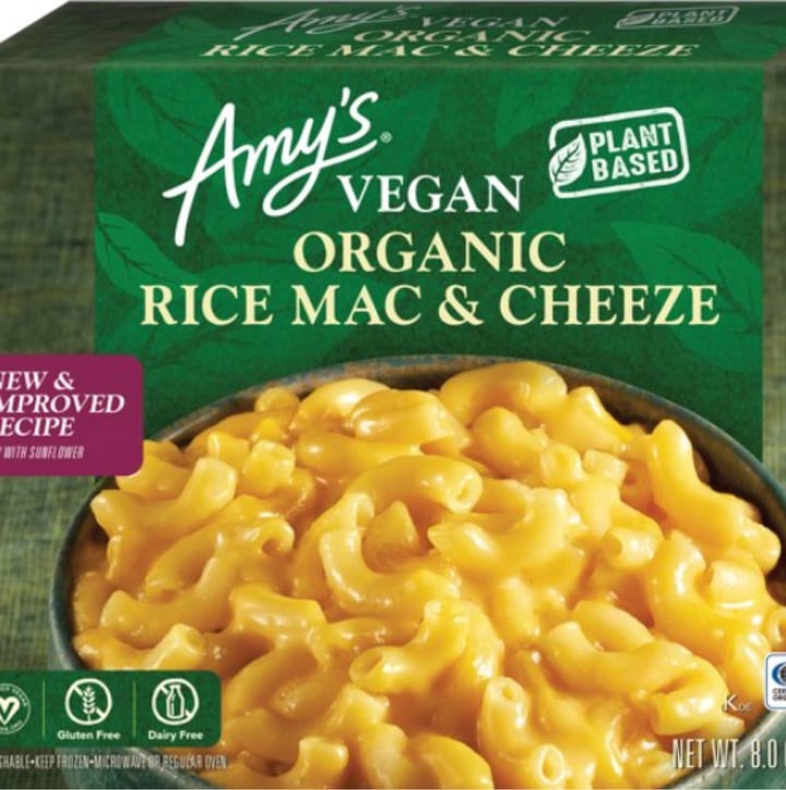 photo of Amy’s Kitchen vegan organic rice mac & cheeze shared by @reyroman on  27 Jun 2022 - review