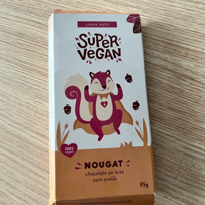 photo of Super Vegan Nougat Chocolate Ao Leite Com Avelãs shared by @brigidaalves on  11 Jun 2022 - review