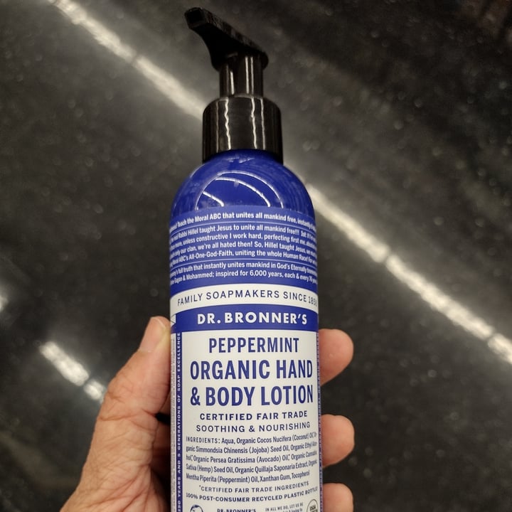 photo of Dr. Bronner's Peppermint Organic Hand & Body Lotion shared by @vidi on  05 May 2022 - review