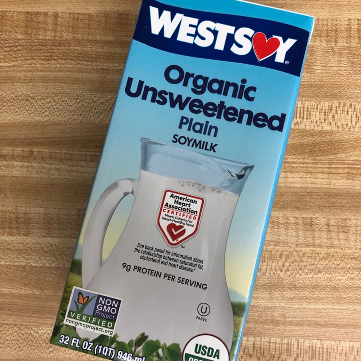 photo of WestSoy Organic Unsweetened Plain Soymilk shared by @allveggies on  24 May 2022 - review