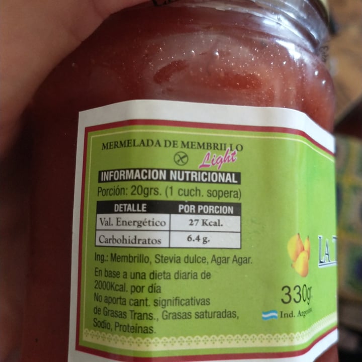 review photo of La tranquilina Mermelada de membrillo light shared by @camilaferrari on 13 May 2021 - review