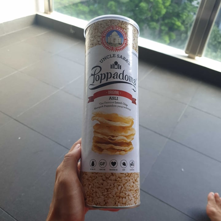 photo of Uncle Saba's Poppadoms Original Lentil Chip shared by @joannachen on  17 Jun 2021 - review