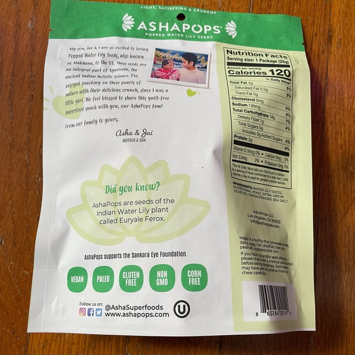 photo of Ashapops Popped Water Lily Seeds- Vegan Cheese shared by @vivalaviolet on  01 Aug 2022 - review