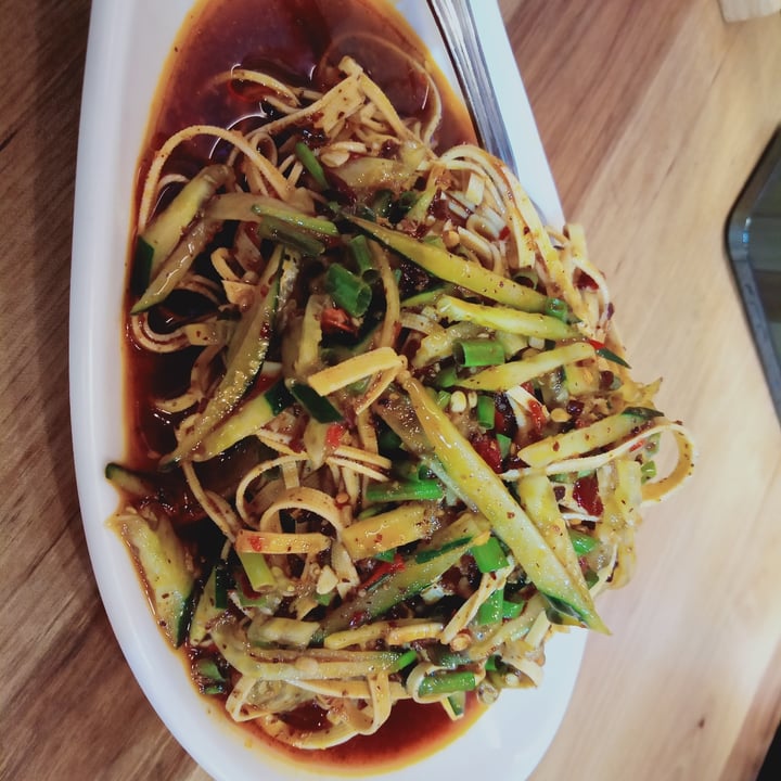 photo of Old Chengdu Sichuan Cuisine Spicy Bai-Ye Tofu with Cucumber Strips shared by @veganspicegirl on  04 May 2021 - review