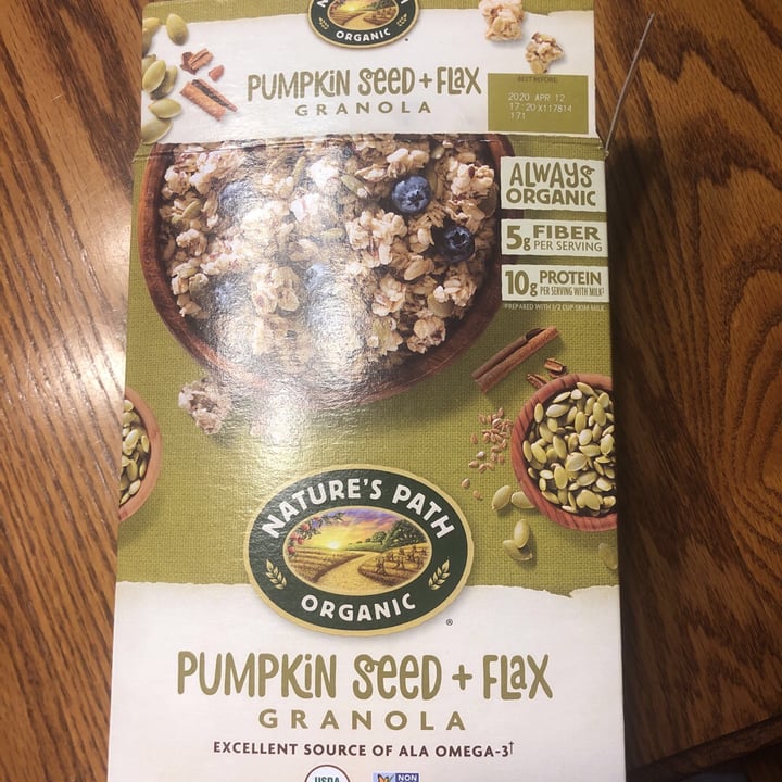 review photo of Nature's Path Foods Nature's Path Pumpkin Seed + Flax Granola shared by @connieliu on 20 Apr 2020 - review