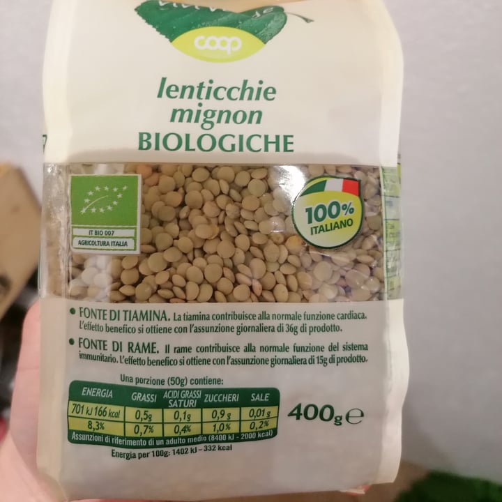 photo of Vivi Verde Coop Lenticchie mignon biologiche shared by @elipicca on  13 Mar 2022 - review