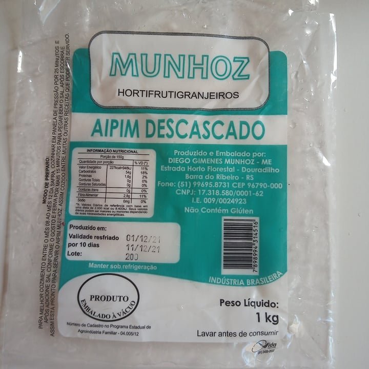 photo of Munhoz Aipim descascado shared by @valessa on  18 Dec 2021 - review