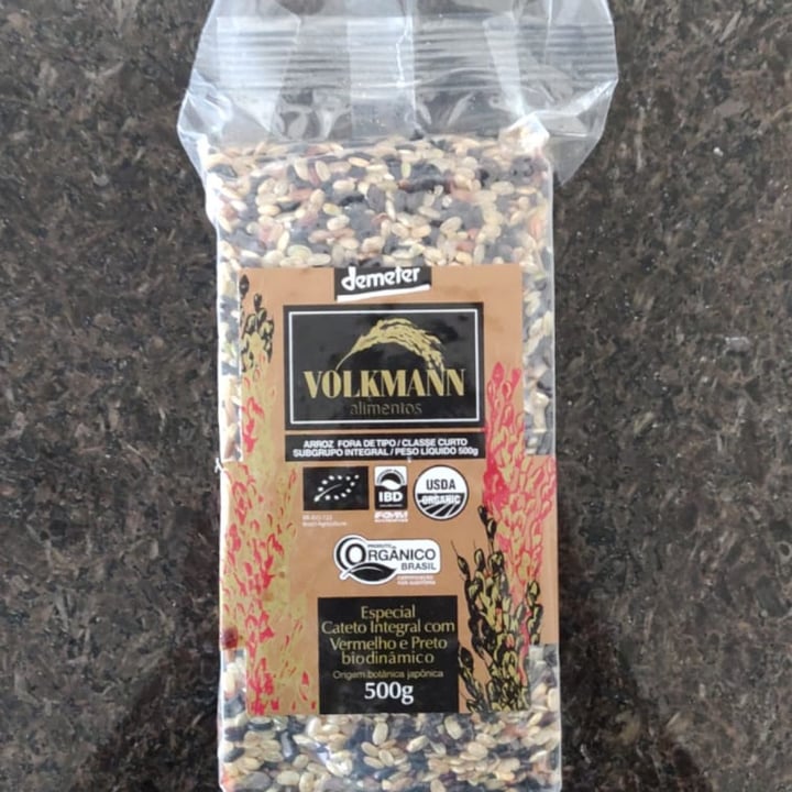 photo of VOLKMANN ALIMENTOS Arroz cateto integral vermelho e preto biodinâmico shared by @claryshanti on  06 Oct 2022 - review