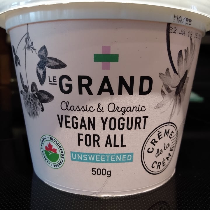 photo of Le Grand Vegan yogurt for all unsweetened shared by @alexfoisy on  06 Dec 2021 - review