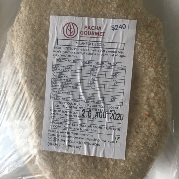 review photo of Pacha Gourmet Milanesa De Soja shared by @astormel on 03 Sep 2020 - review