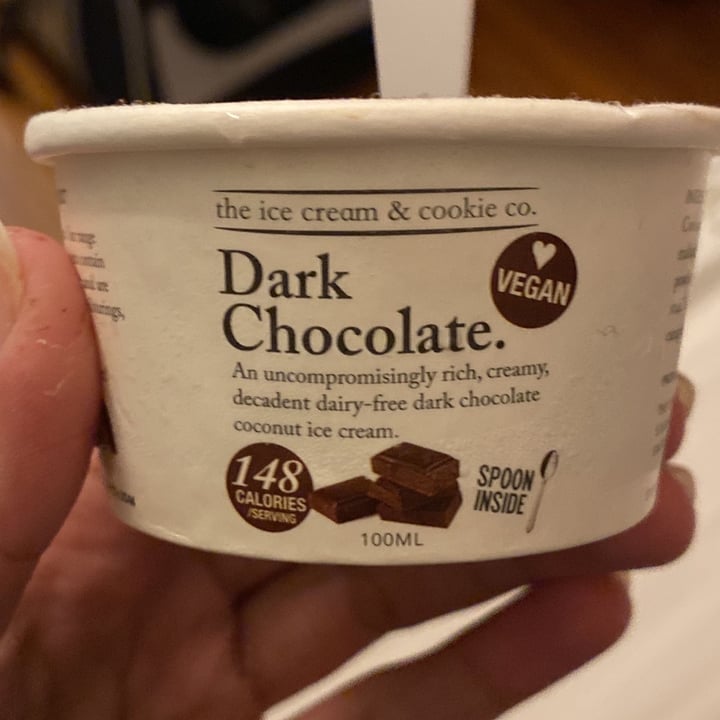 photo of The Ice Cream & Cookie Co Vegan Dark Chocolate Ice Cream shared by @mannatsodhi on  21 Dec 2021 - review