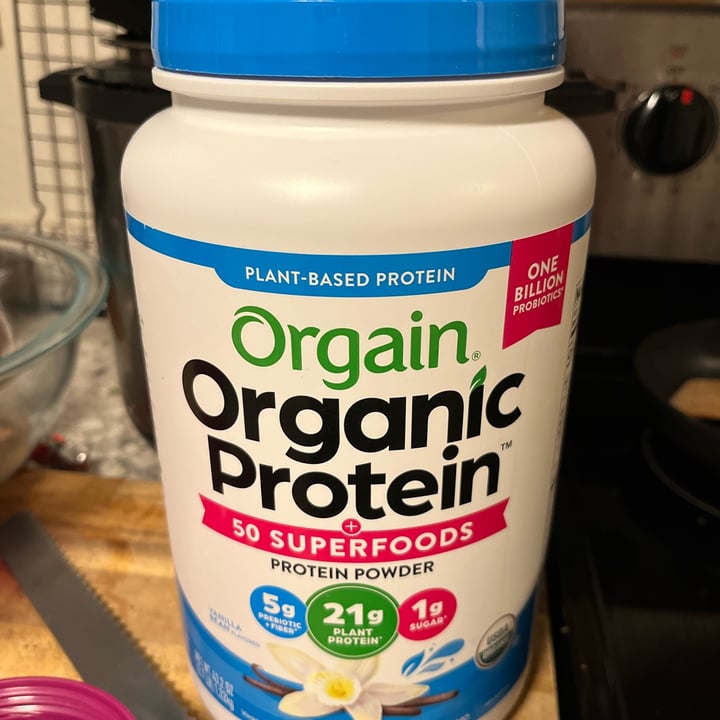 photo of Orgain Orgain super foods and vanilla bean protein powder shared by @jomt on  13 Jul 2022 - review