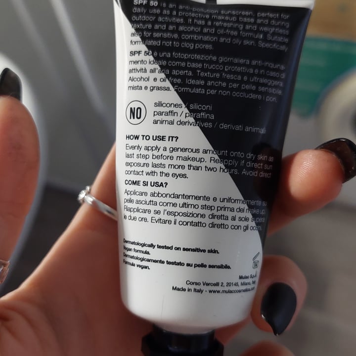review photo of Mulac cosmetics SPF 50 Face Water Gel shared by @inkedmetalunicorn2 on 07 Aug 2022 - review