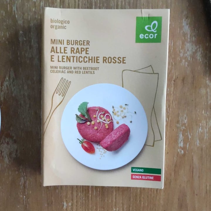 review photo of Ecor Mini burger alle rape e lenticchie rosse shared by @sandraprn on 05 Jan 2022 - review