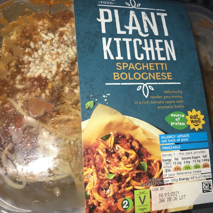 photo of Plant Kitchen (M&S) Spaghetti Bolognese shared by @angelame on  08 Jan 2021 - review
