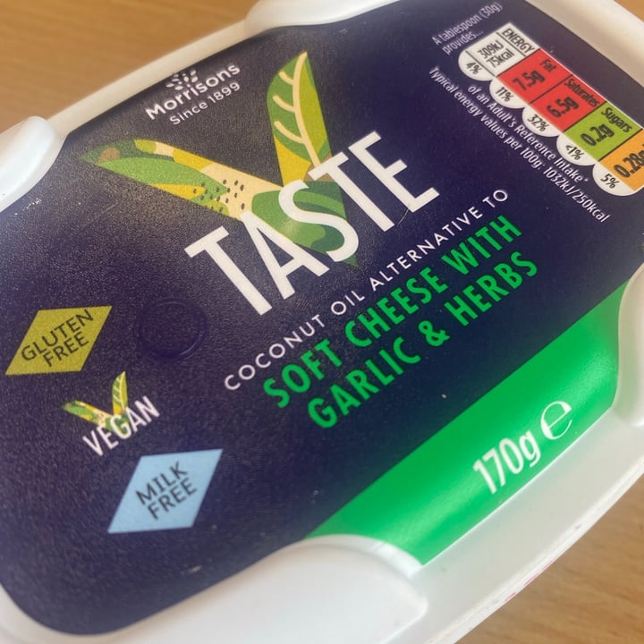 photo of Morrisons V Taste Soft Cheese With Garlic And Herbs shared by @ashm87 on  29 Jan 2021 - review