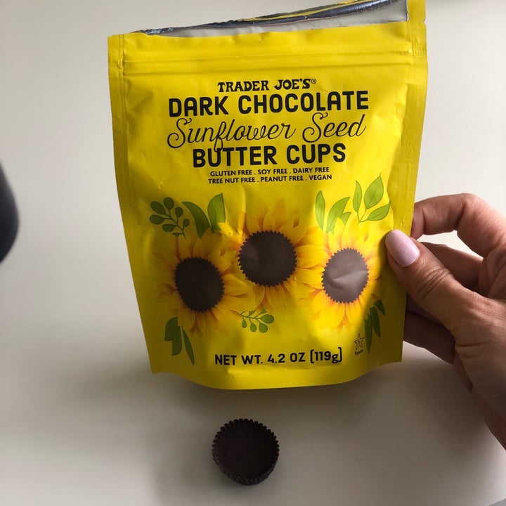 photo of Trader Joe's Dark Chocolate  Sunflower Seed Butter Cups shared by @forksandplants on  17 Apr 2021 - review