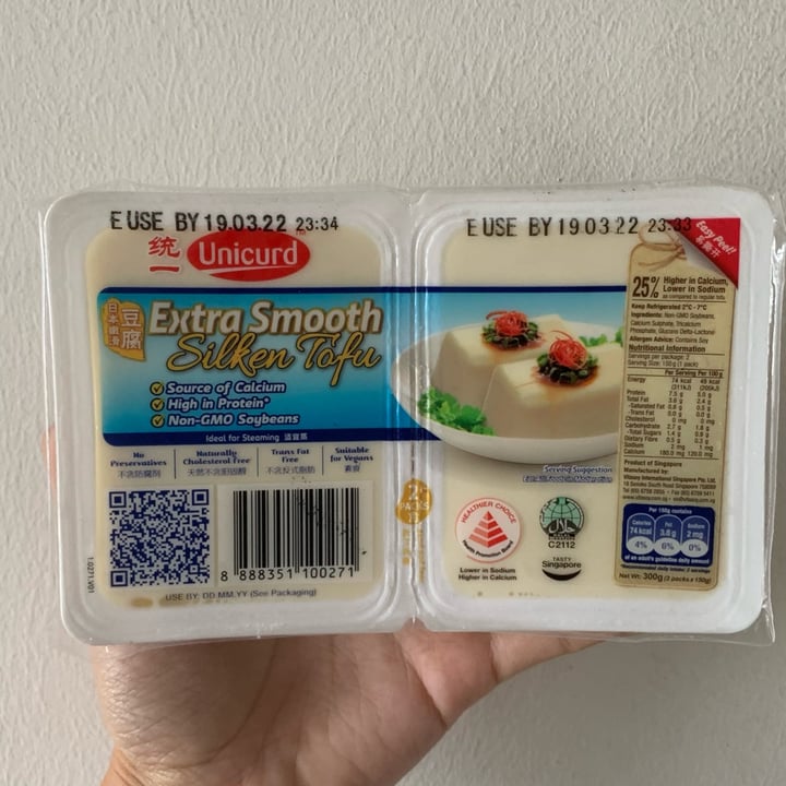 photo of Unicurd Extra Smooth Silken Tofu shared by @jzishungry on  04 Feb 2022 - review