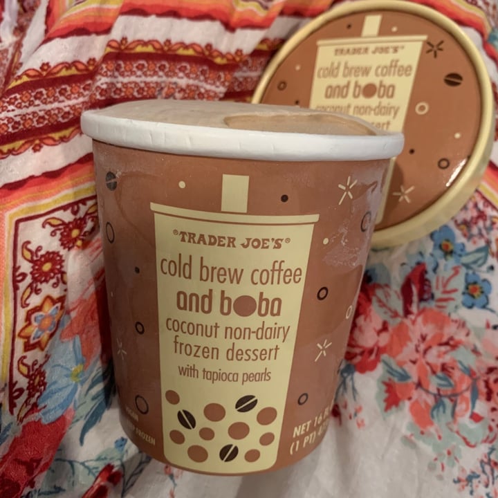 photo of Trader Joe's Cold Brew Coffee and Boba Non-Dairy Frozen Dessert shared by @hereforareason on  15 Mar 2021 - review