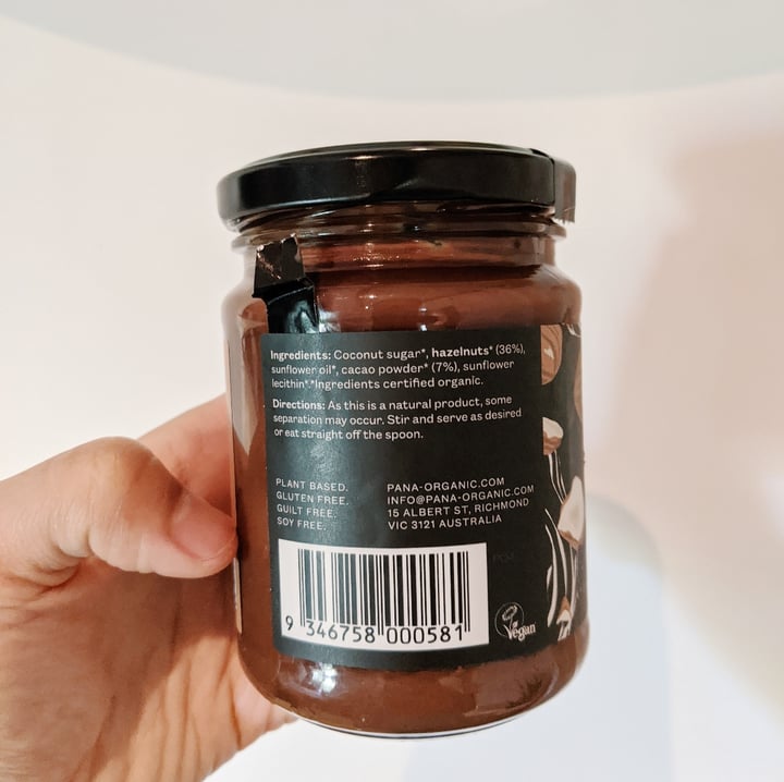 photo of Pana Organic Hazelnut chocolate spread shared by @mon19 on  06 Nov 2020 - review