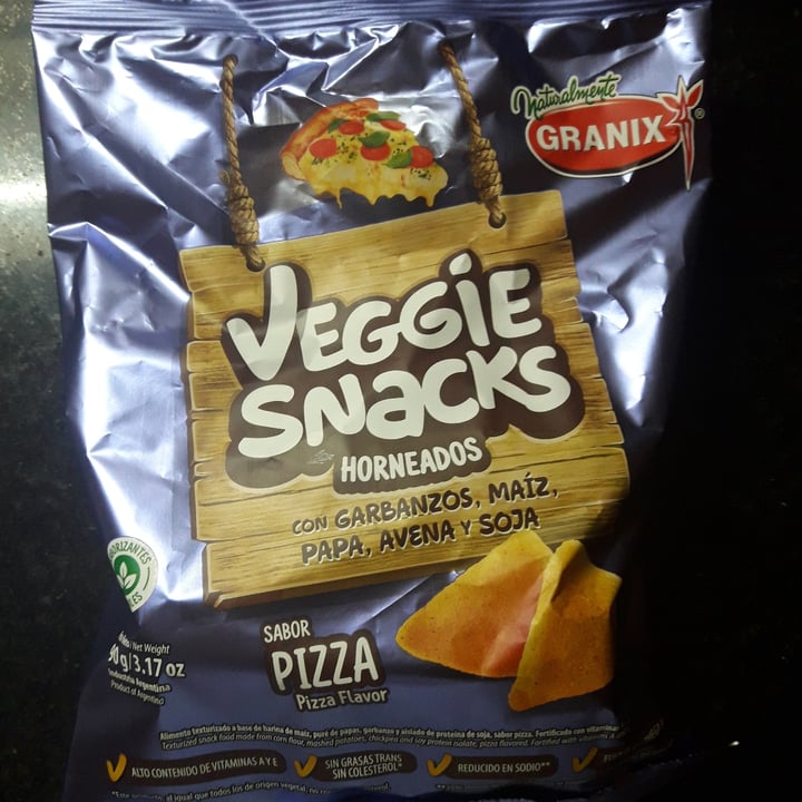 review photo of Granix Veggie Snacks sabor Pizza shared by @palomaveg on 01 Apr 2021 - review