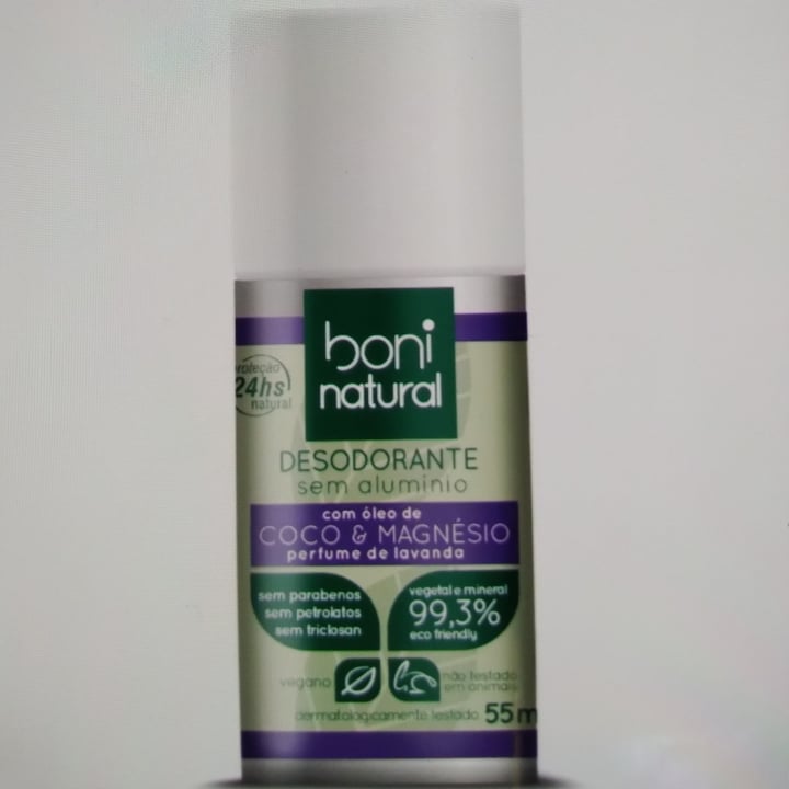 photo of Boni natural Desodorante roll on coco e magnésio perfume de lavanda shared by @valeriazebende on  11 May 2022 - review