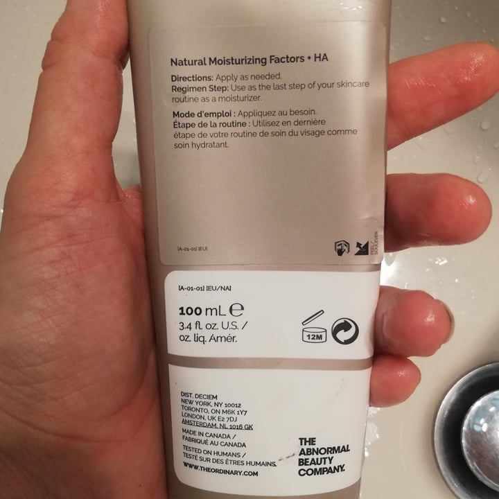 review photo of The Ordinary Crema Idratante shared by @auroragiovannetti on 08 Aug 2022 - review