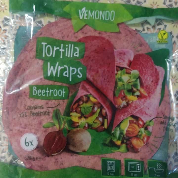 photo of Vemondo  tortilla wraps alla barbabietola shared by @biancafurii on  09 Aug 2022 - review