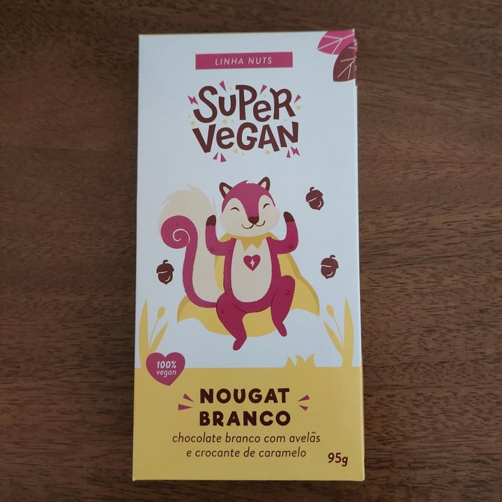 photo of Super Vegan Nougat Branco - chocolate branco com avelãs e crocante de caramelo shared by @patimurno on  29 Jul 2022 - review