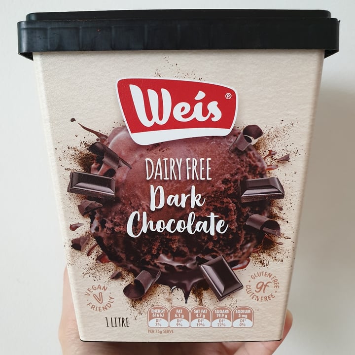 photo of Weis Dairy Free Dark Chocolate shared by @gretchforveg on  07 Jun 2020 - review