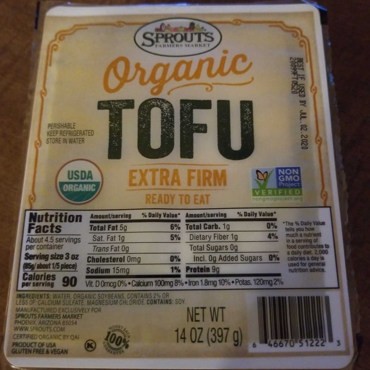 review photo of Sprouts Farmers Market Organic Tofu shared by @kimber on 30 Apr 2020 - review