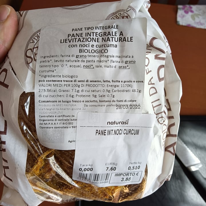 review photo of Natura Sì Pane Con Curcuma e Noci shared by @alessandro19restante on 30 Apr 2022 - review
