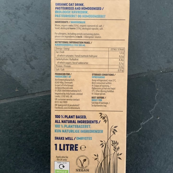 photo of Jörd Oat drink shared by @vegpledge on  15 Aug 2021 - review