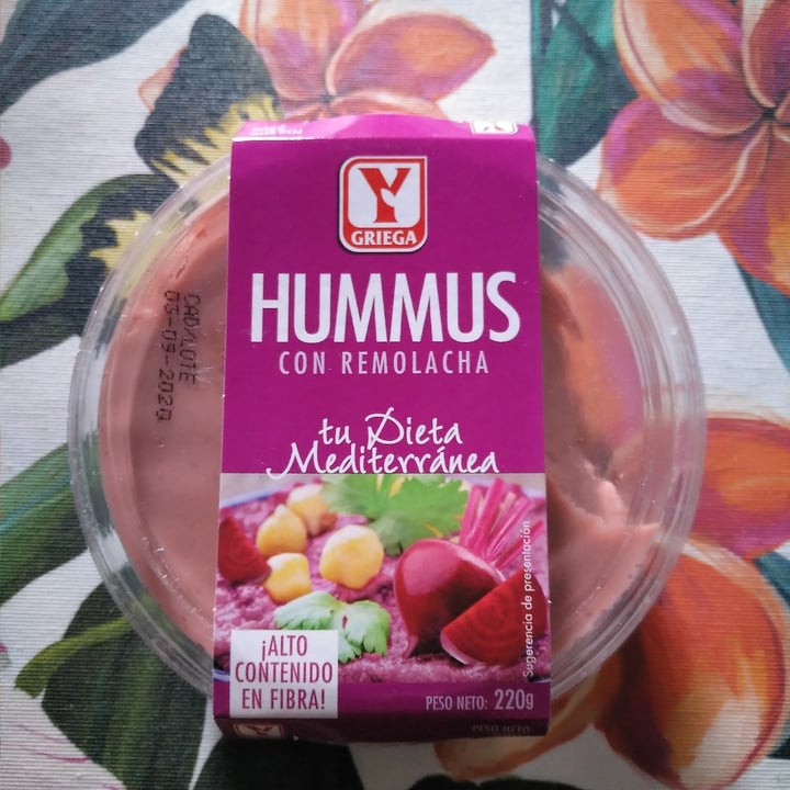 photo of Y Griega Hummus con Remolacha 220g shared by @salvatorembel on  16 Aug 2020 - review