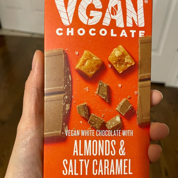 photo of VGAN Chocolate Vegan White Chocolate With Almonds And Salty Caramel shared by @xpadrile on  27 Dec 2021 - review
