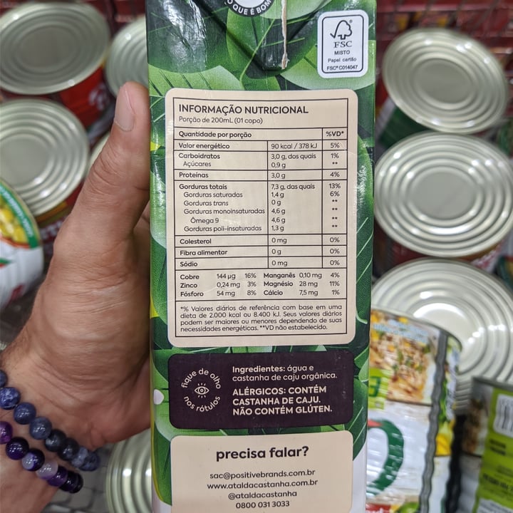review photo of A Tal da Castanha Bebida vegetal shared by @caiqueoliveira on 21 Apr 2022 - review